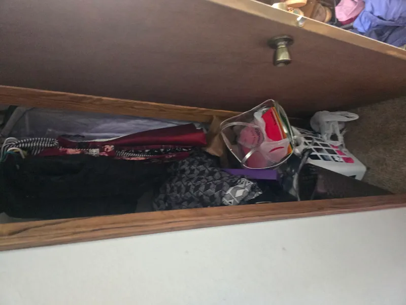 Residential junk removal — room full of items ready for hauling