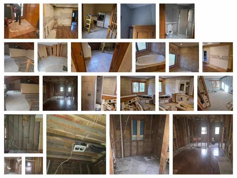 Large commercial junk removal job with counters and debris cleared